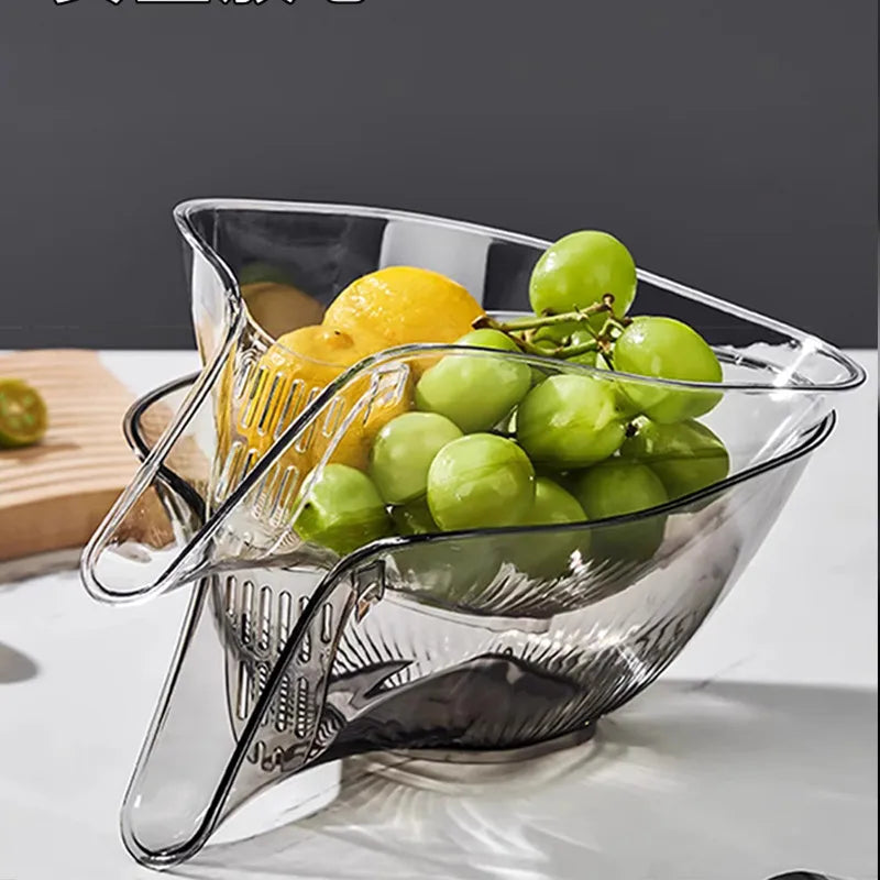 Kitchen Drain Bowl Multifunction Cutting Slicer Eco-Friendly Plastic Home Kitchen Vegetable and Fruit Washing Basin
