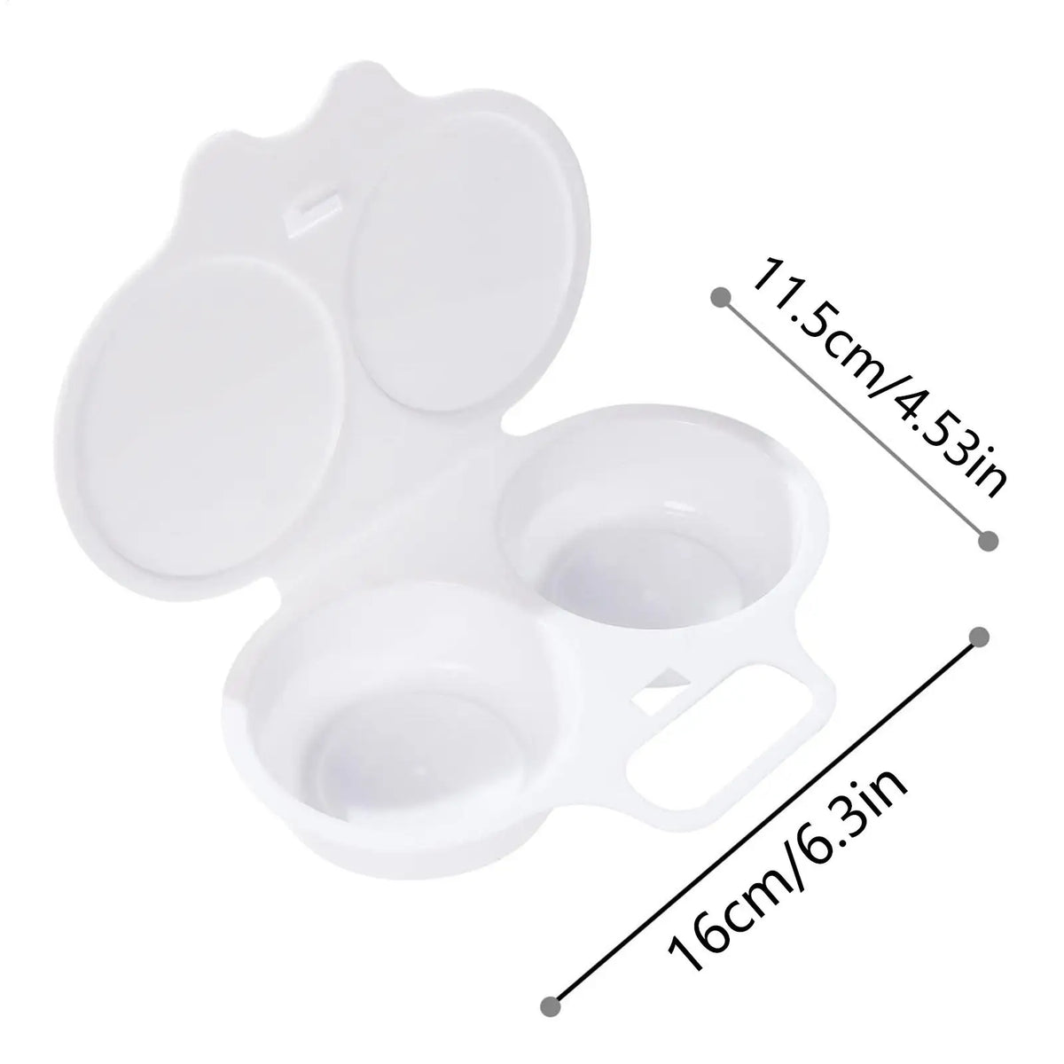 Microwave Cooking Eggs Steamer Kitchen Egg Maker 2 Eggs Capacity Round Steamer Microwave Egg Boiler Poacher
