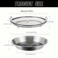 Heavy Duty Stainless Steel Frying Rack with Tray, Foldable Metal Mesh Basket for Oil Draining, Dishwasher Safe