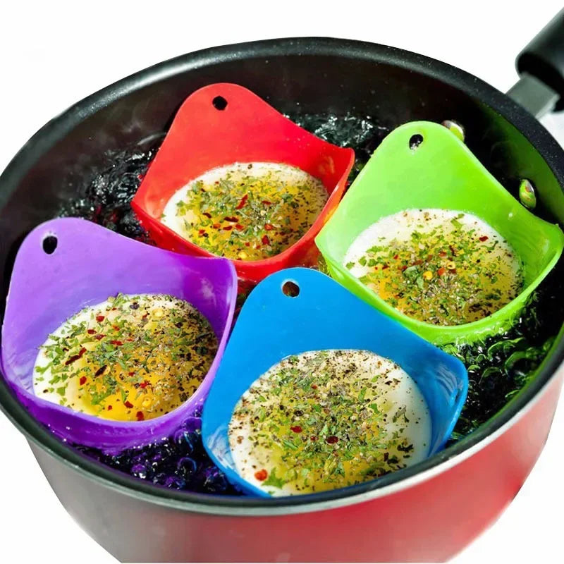 Silicone Egg Liquid Boiling Cup With Annular Stent Non-Stick Egg Liquid Cup Is Suitable For Air Fryer Oven Stove Boiled Egg Cake