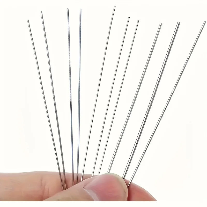 Kit de 10 Agujas de Limpieza de Acero Inoxidable para Quemadores de Estufas de Gas, Cabezales de Ducha y Desagües   Steel Cleaning Needle Shower Heads of Various Sizes, Gas Stove Outlets, Wipers, Sewer Cleaning Kit Tools