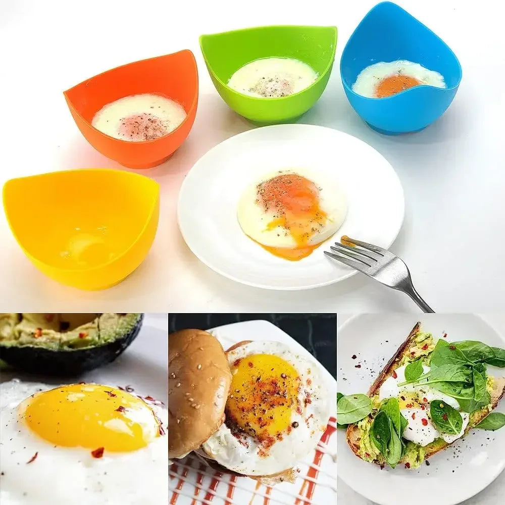 Silicone Egg Liquid Boiling Cup With Annular Stent Non-Stick Egg Liquid Cup Is Suitable For Air Fryer Oven Stove Boiled Egg Cake