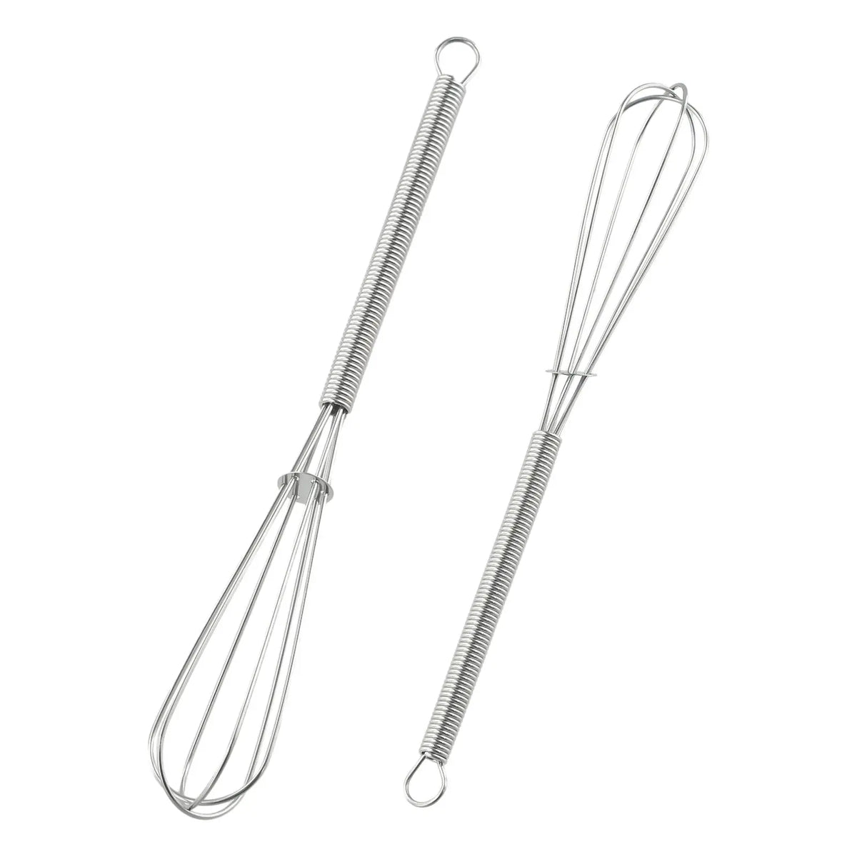 2PCS Mini Small Stainless Steel Balloon Wire Whisk Set Whip Mix Stir Beat Manual Hand Mixer Self Turning Egg Stirrer Kitchen Acc