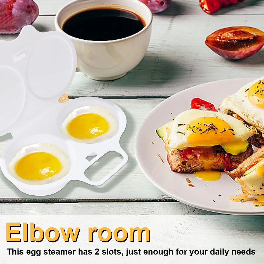 Microwave Cooking Eggs Steamer Kitchen Egg Maker 2 Eggs Capacity Round Steamer Microwave Egg Boiler Poacher