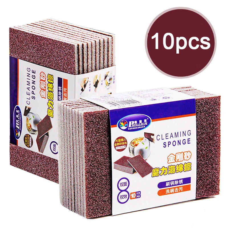 Esponja mágica de melamina para limpieza, goma de borrar de carburo de silicio para cacerolas, ollas, platos y utensilios de cocina.