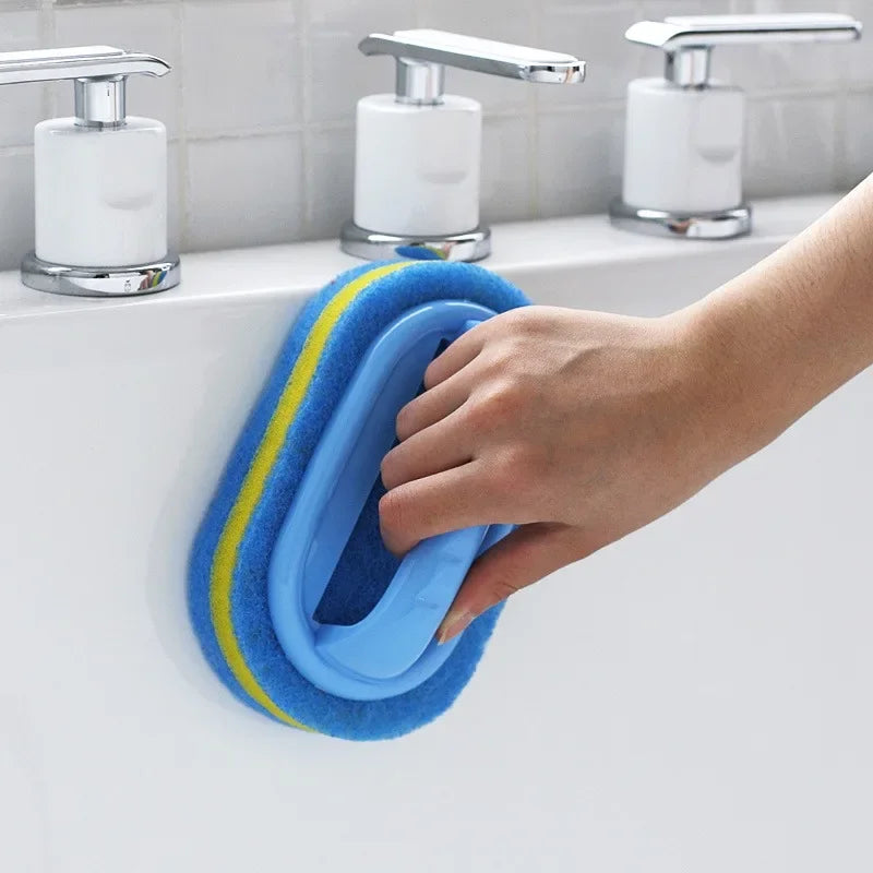 Cepillo de limpieza para el hogar con mango, jabón para platos, baño, cocina, bañera, esponja gruesa para fregar, toallita, herramientas duraderas, accesorios para el hogar