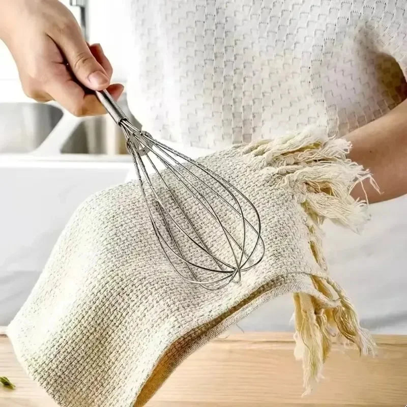 1PCS Multifunctional Rotary Manual Egg Beater Mixer Kitchen Egg Whisk Bake Tool Egg Agitator Stainless Steel Kitchen Accessories