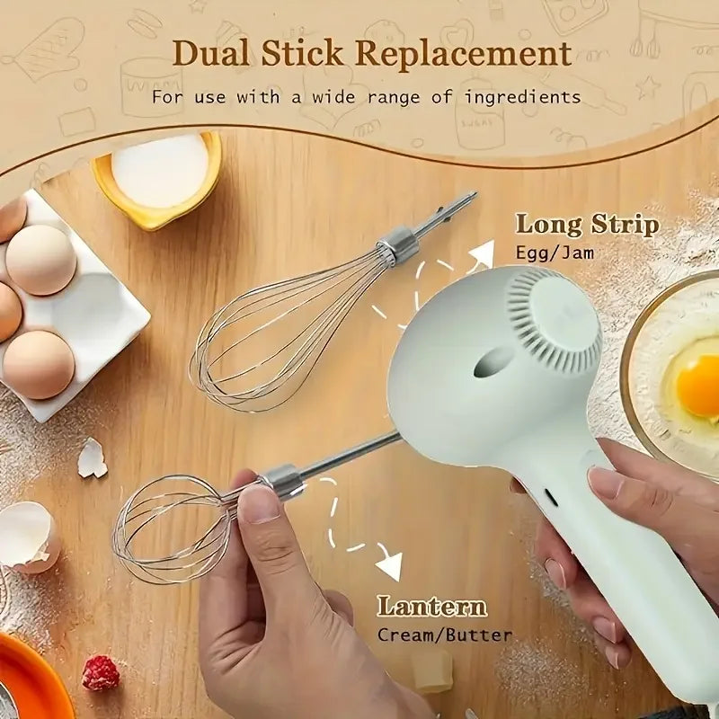 Stainless Steel Egg Beater Stainless Whisk Kitchen Wire Balloon Whisk Milk Egg Beater Egg Mixing Electric Hand Mixer Beaters