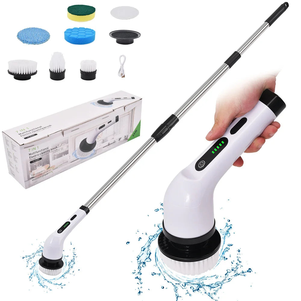 Cepillo Giratorio Eléctrico Inalámbrico Multiusos para Limpieza de Cocina, Baño y Aseo - Cepillos de Pelo y Fregonas para el Hogar