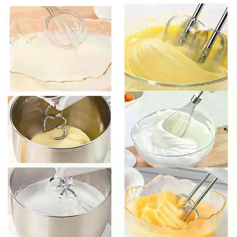 Electric Egg Beater Stirring Hook Stainless Steel Handheld Egg Whisk Mixing Stick Durable Kitchen Mixer 1/2/4Pcs Set