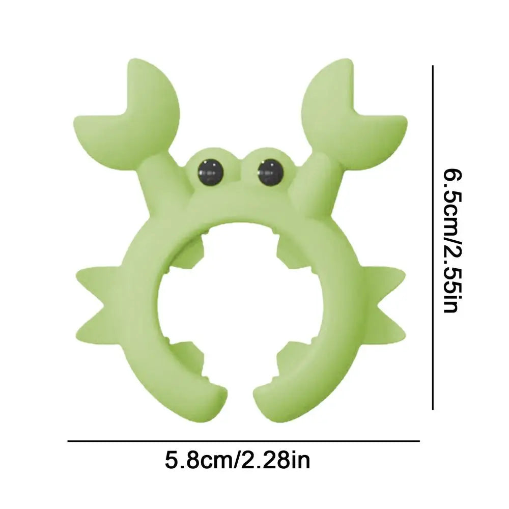 Descansa Utensilios con Forma de Cangrejo, Soporte de Silicona para Cucharas y Espátulas, Antiderrame para Encimera, Utensilio de Cocina