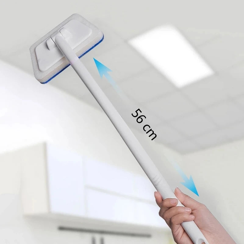 Cepillo de limpieza de esponja para baño, herramienta multifuncional, mango largo extraíble, cepillos para suelo de hogar y bañera, cepillo para azulejos de cerámica
