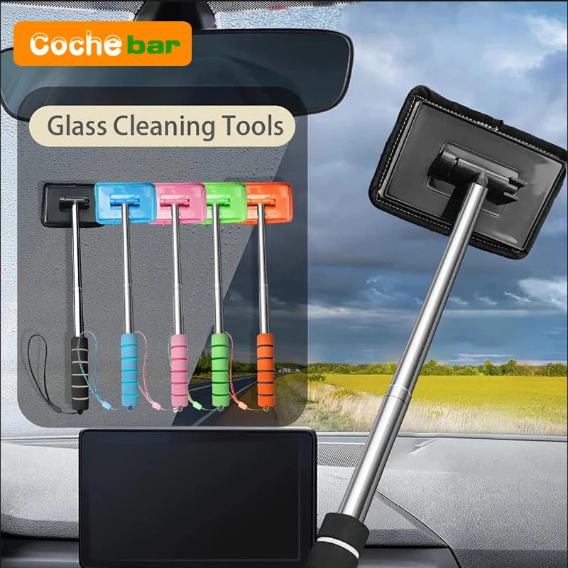 Herramienta telescópica para limpiar parabrisas de automóvil, escobilla limpiacristales de automóvil, cepillo de limpieza para automóviles, paño de limpieza