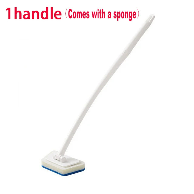 Cepillo de limpieza de esponja para baño, herramienta multifuncional, mango largo extraíble, cepillos para suelo de hogar y bañera, cepillo para azulejos de cerámica