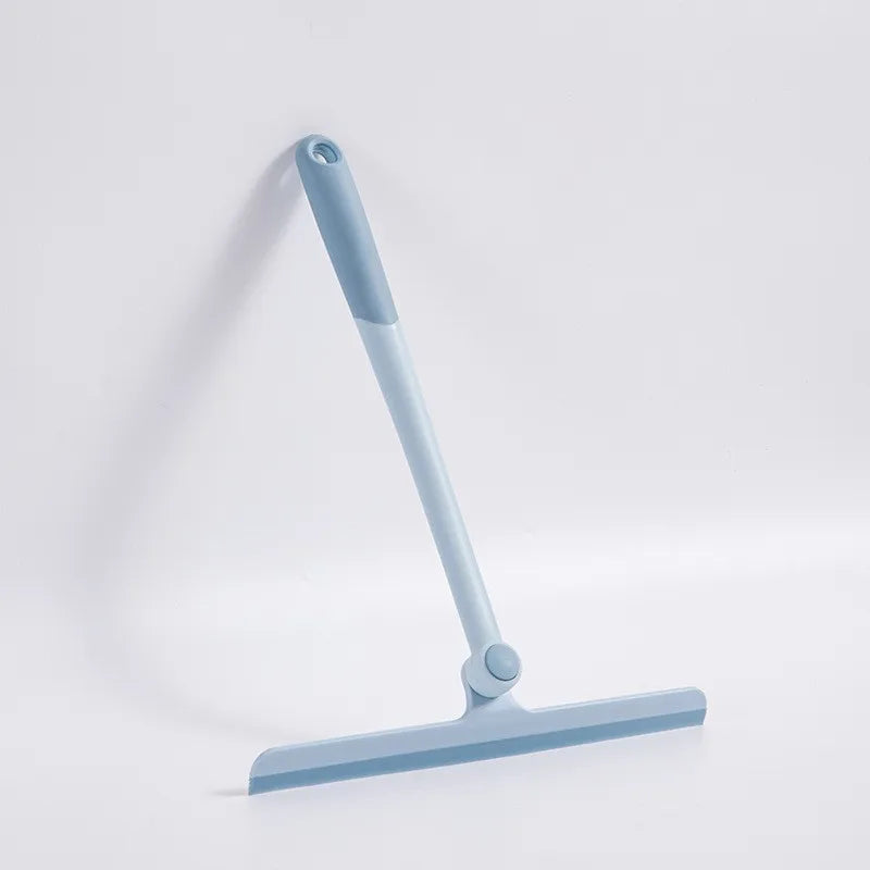 Limpiacristales de ducha giratorio 360 grados, rasqueta de limpieza de vidrio con soporte de silicona para espejo de baño