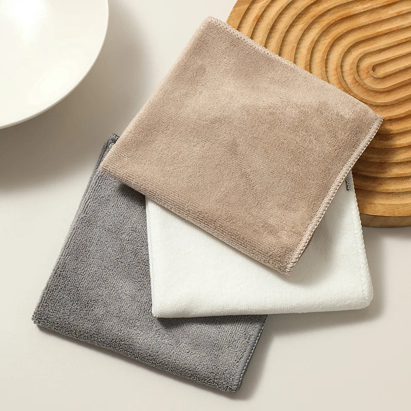 6Pk/12Pk Cleaning Towels, Thickened Microfiber Cleaning Cloths, Household Cleaning Cloths, Kitchen and Bathroom Cleaning Towels, Super Strong Stain Removal, Dual-Use for Dry and Wet, Quick-Drying Kitchen Towels