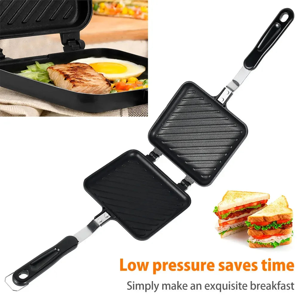 Frying Pan Sandwich Pan Mold Non-stick Double-sided Frying Pan Household Breakfast Egg Pan Waffle Sandwich Maker