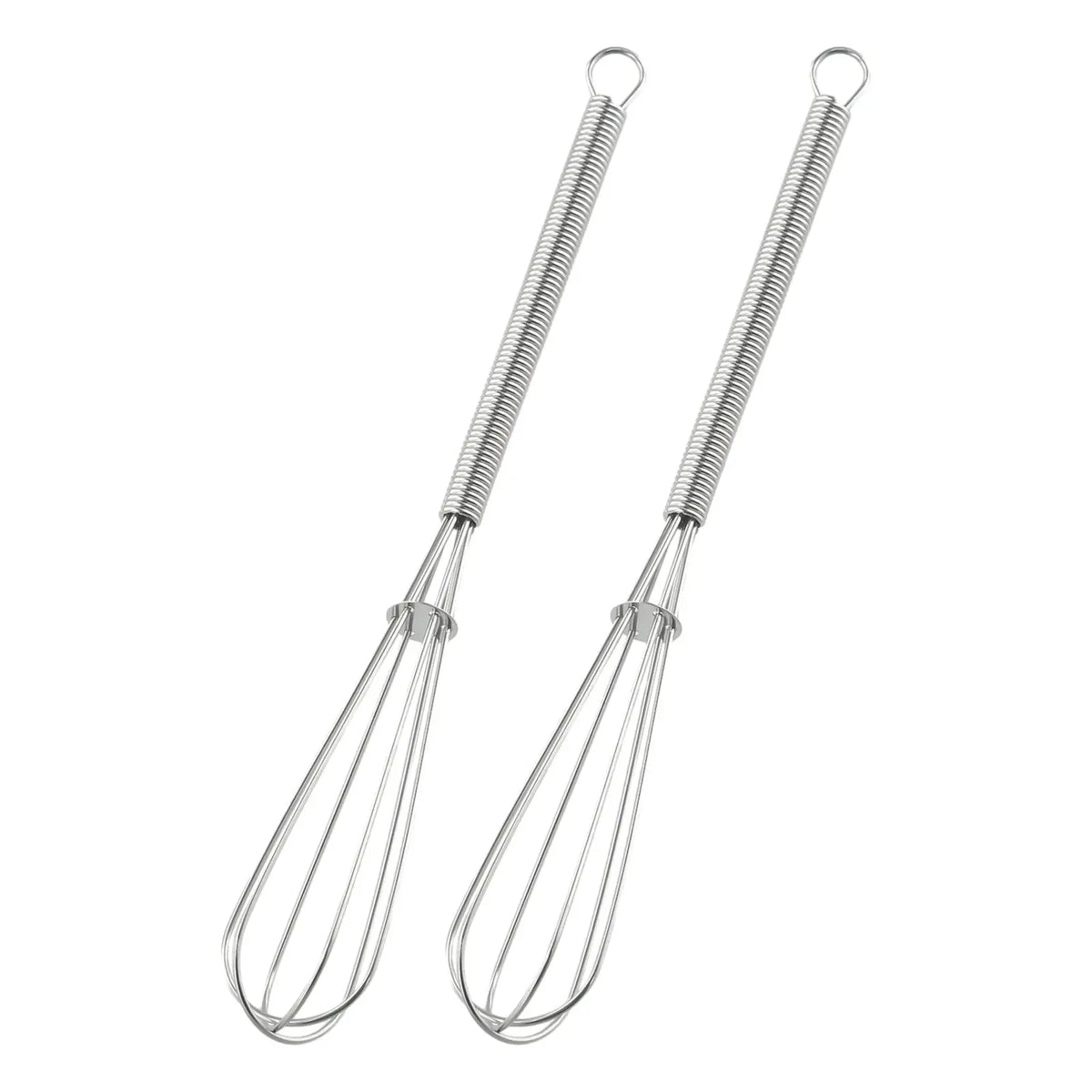 2PCS Mini Small Stainless Steel Balloon Wire Whisk Set Whip Mix Stir Beat Manual Hand Mixer Self Turning Egg Stirrer Kitchen Acc