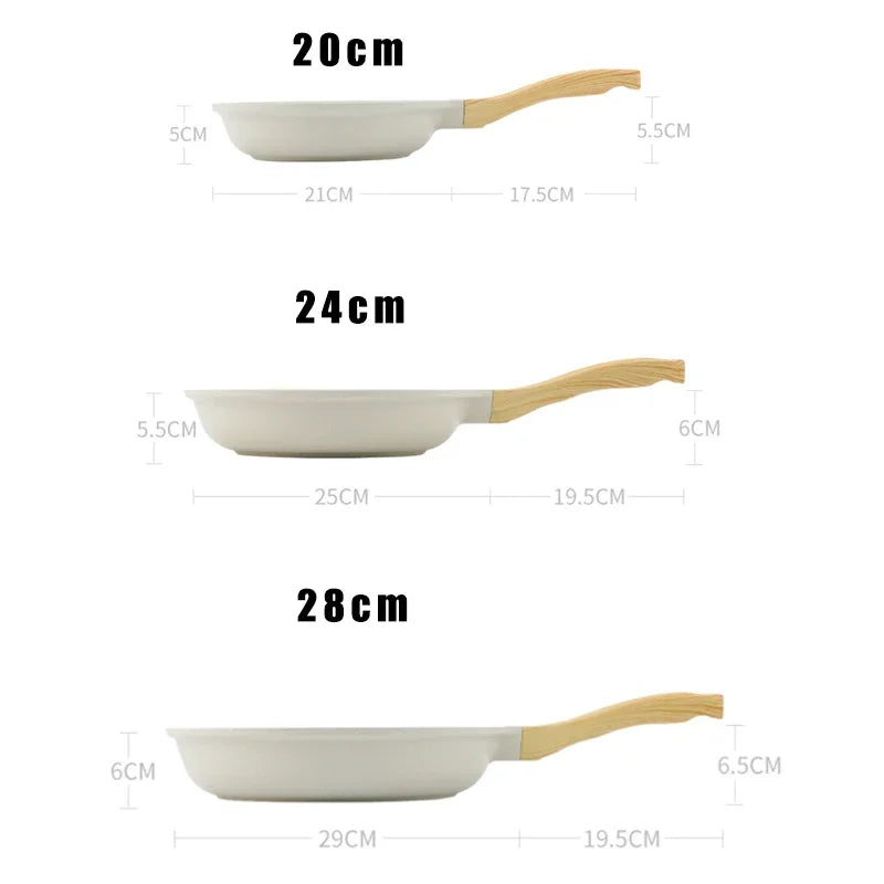Non-stick Wok Frying Pan Ceramic Pot Medical stone Induction Gas Stove Universal Cookware Steak Cooking Saucepan Nonstick Pan