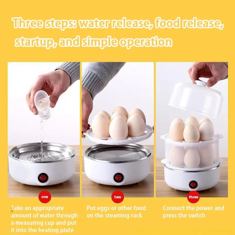 Dual-Layer Microwave Egg Cooker Easy Kitchen Boiler for Boiling Eggs Versatile Tool for Quick and Convenient Cooking