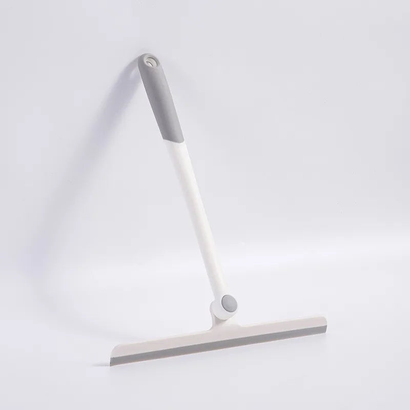 Limpiacristales de ducha giratorio 360 grados, rasqueta de limpieza de vidrio con soporte de silicona para espejo de baño