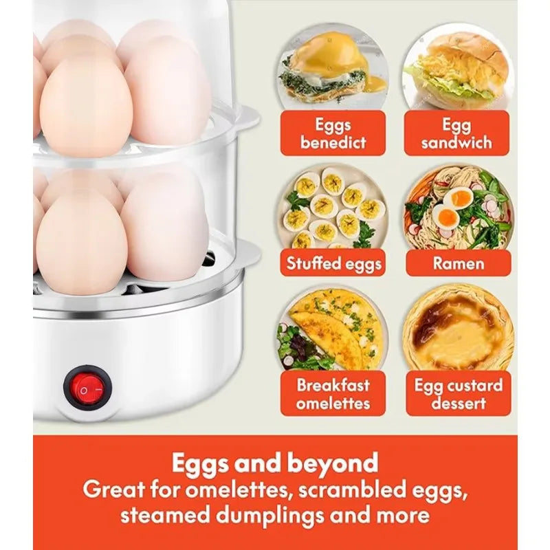 Dual-Layer Microwave Egg Cooker Easy Kitchen Boiler for Boiling Eggs Versatile Tool for Quick and Convenient Cooking