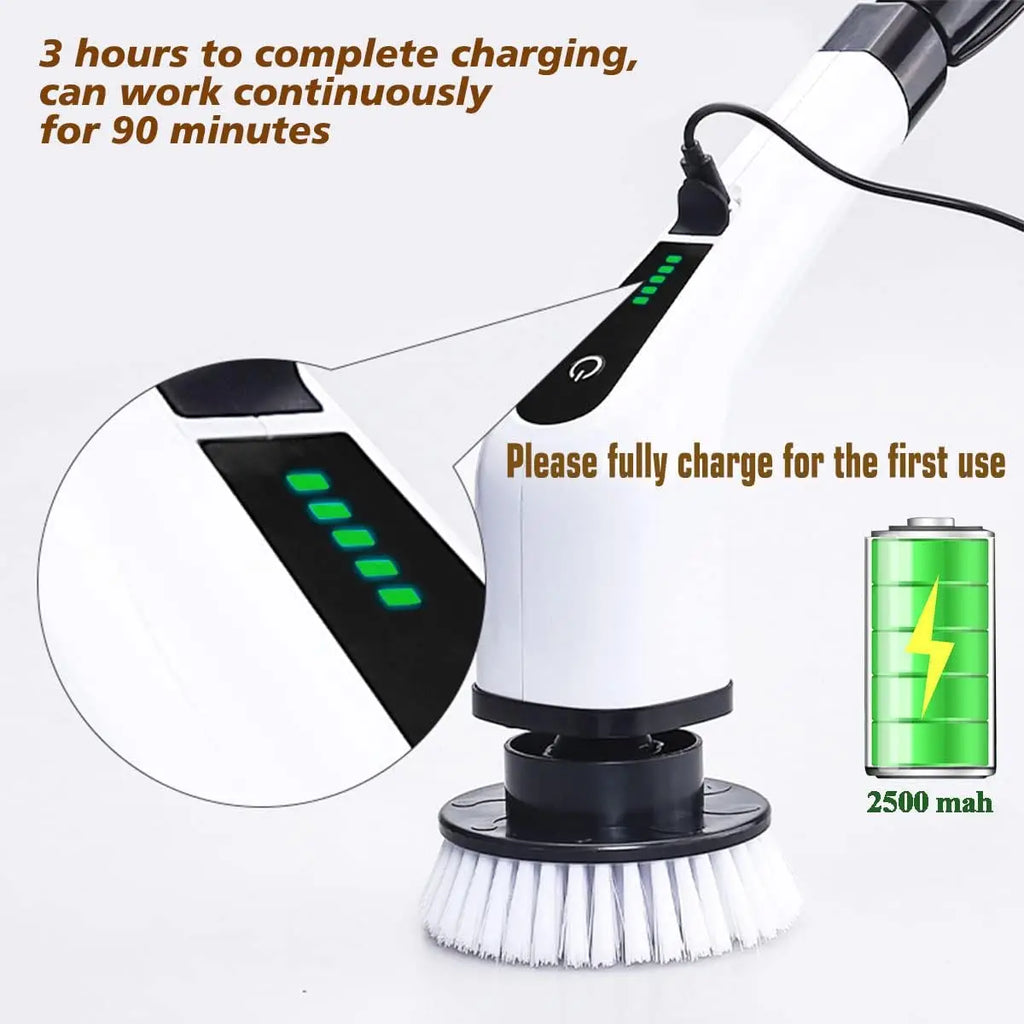Cepillo Giratorio Eléctrico Inalámbrico Multiusos para Limpieza de Cocina, Baño y Aseo - Cepillos de Pelo y Fregonas para el Hogar