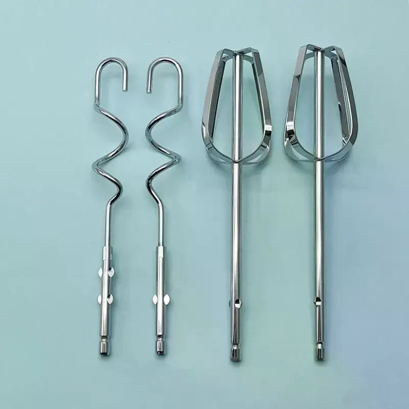 Electric Egg Beater Stirring Hook Stainless Steel Handheld Egg Whisk Mixing Stick Durable Kitchen Mixer 1/2/4Pcs Set