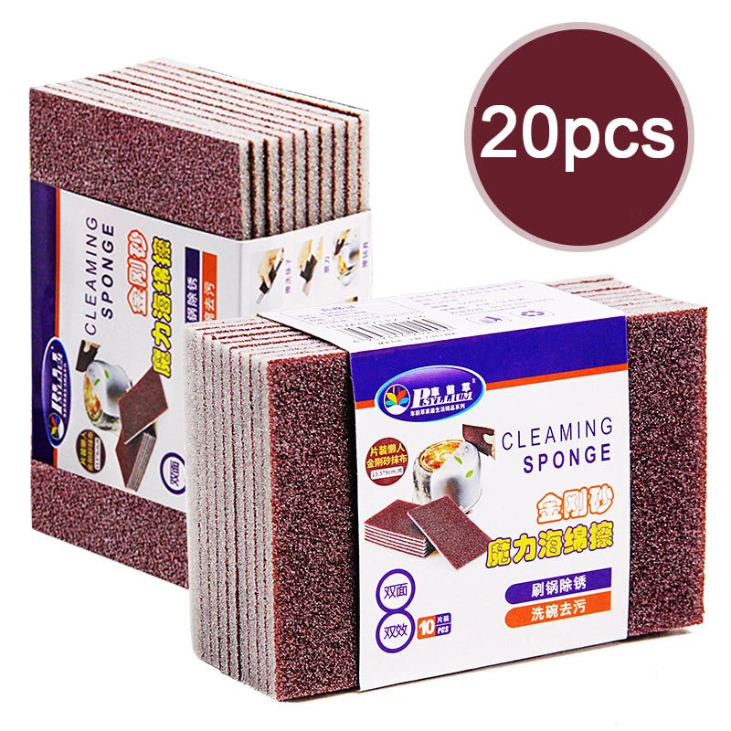 Esponja mágica de melamina para limpieza, goma de borrar de carburo de silicio para cacerolas, ollas, platos y utensilios de cocina.