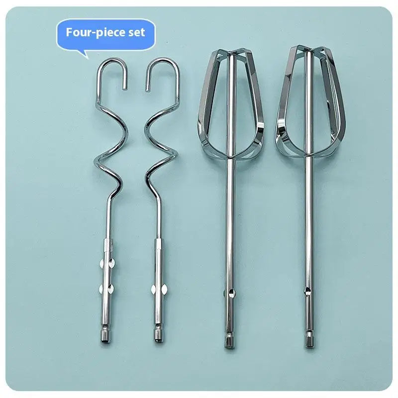 Electric Egg Beater Stirring Hook Stainless Steel Handheld Egg Whisk Mixing Stick Durable Kitchen Mixer 1/2/4Pcs Set