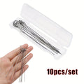 Kit de 10 Agujas de Limpieza de Acero Inoxidable para Quemadores de Estufas de Gas, Cabezales de Ducha y Desagües   Steel Cleaning Needle Shower Heads of Various Sizes, Gas Stove Outlets, Wipers, Sewer Cleaning Kit Tools