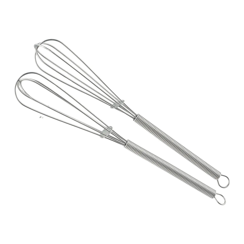 2PCS Mini Small Stainless Steel Balloon Wire Whisk Set Whip Mix Stir Beat Manual Hand Mixer Self Turning Egg Stirrer Kitchen Acc