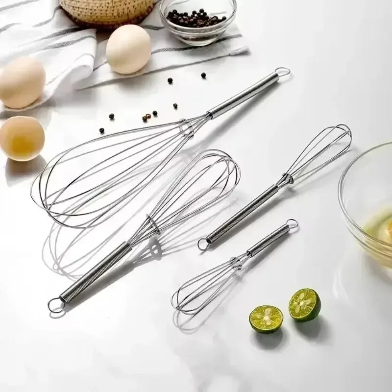 1PCS Multifunctional Rotary Manual Egg Beater Mixer Kitchen Egg Whisk Bake Tool Egg Agitator Stainless Steel Kitchen Accessories