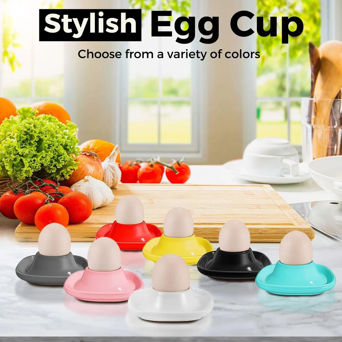Soft Boiled Egg Holder Egg Cup Stackable Egg Coddler Cups With Base For Serving Breakfast Brunch Kitchen Table Decor