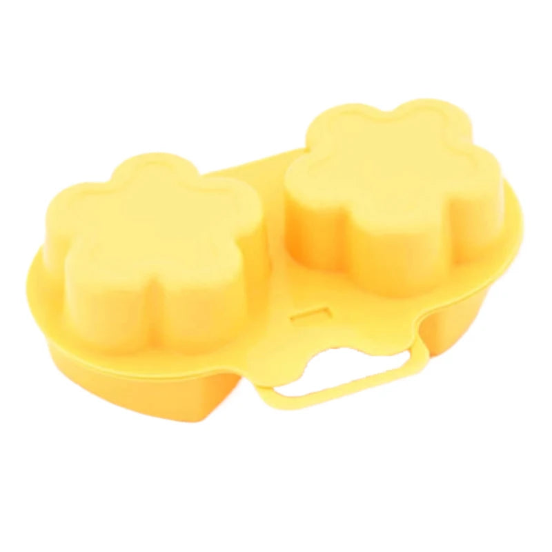 New Microwave Egg Steamer (flower + Heart) Cooker Steamed Egg Mold Boiled Egg Mold Mini Breakfast